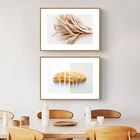 Современный простой хлеб Пшеница испечь холст картина плакат настенные художественные принты картина для пекарни кухня гостиная украшение дома