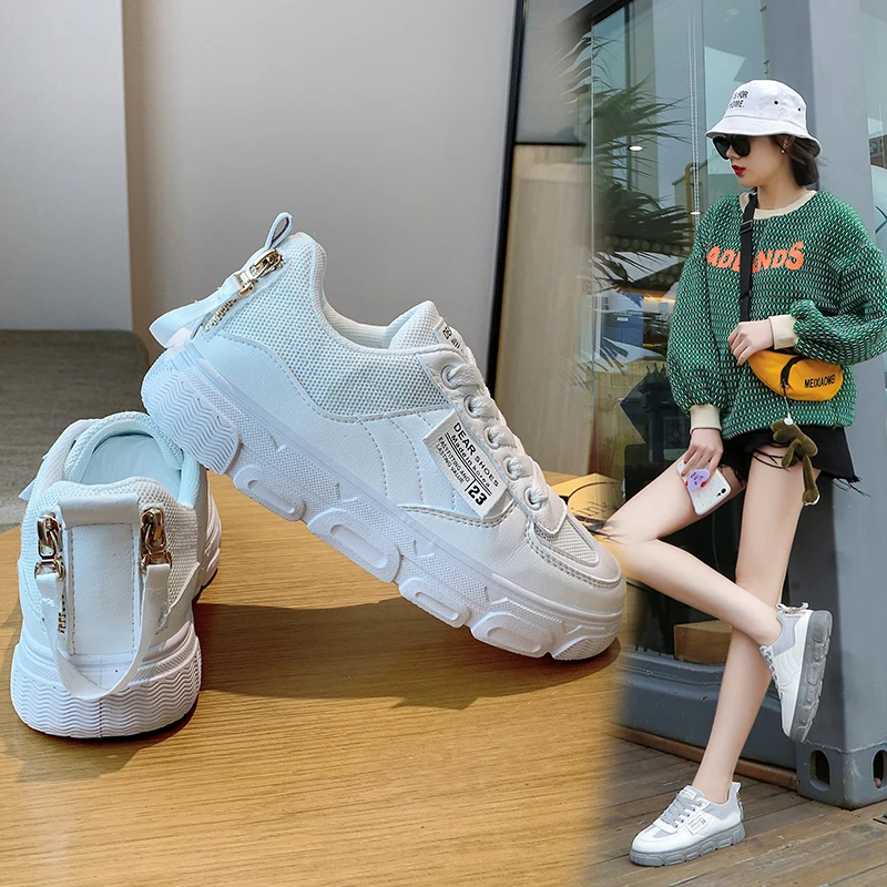 Белая обувь женские кроссовки женская повседневная Zapatos De Mujer сезон весна дышащая