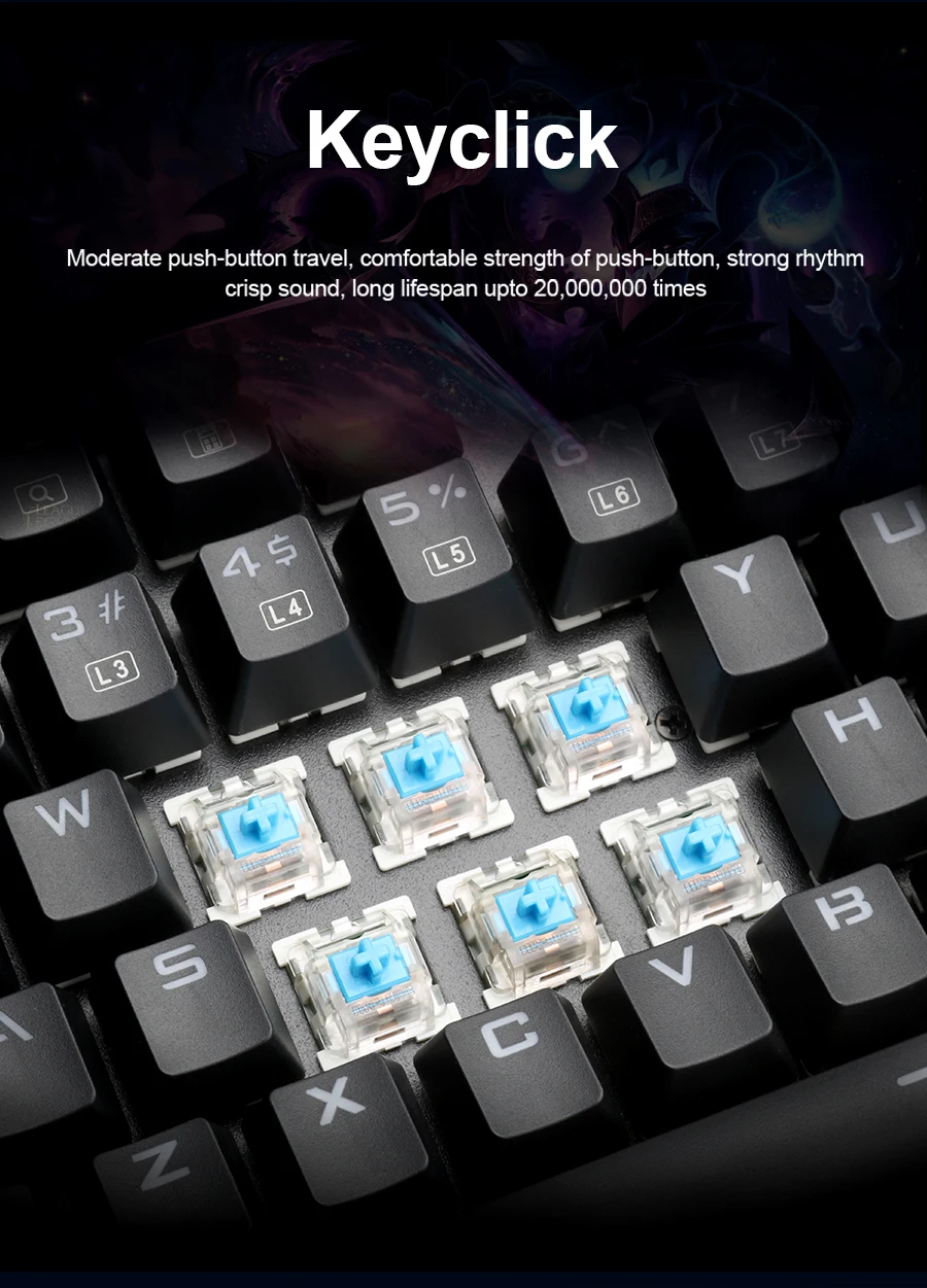 Redragon K569 Rgb алюминиевая USB Механическая игровая клавиатура синий переключатель со светодиодной подсветкой 104 ключ анти-ореолы проводной ПК компьютер геймер