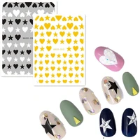 newest heart shaped design self adhesive decal stamping diy decoration wrap nail sticker hanyi 52 53
