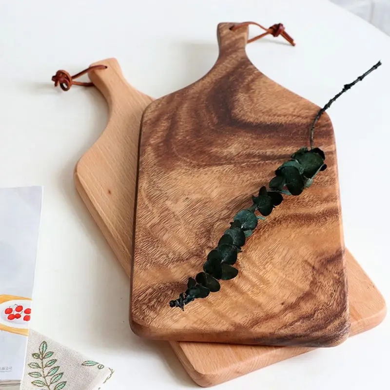 Прямоугольный деревянный поднос сервировочный в японском стиле твердая тарелка