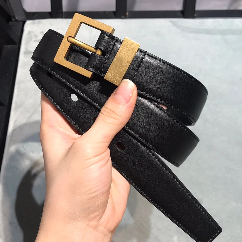 

ms 3cm leather top layer cowhide belt with gift box