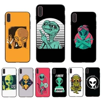 unique funny et cool alien phone case for iphone se 2020 13 11 pro xs max 12 mini hard cover x xr 10 8 6s 7 plus 5 mobile shell