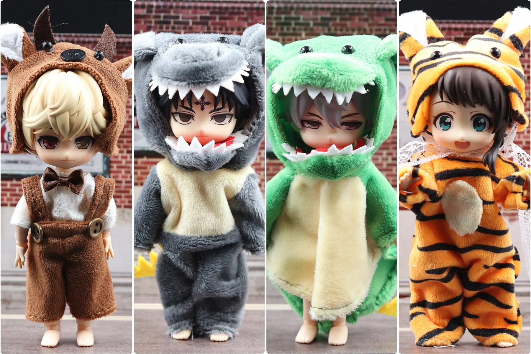 

Ob11 DOLL DDF Molly BJD YMY body9 COS dinosaur cow tiger doll clothes