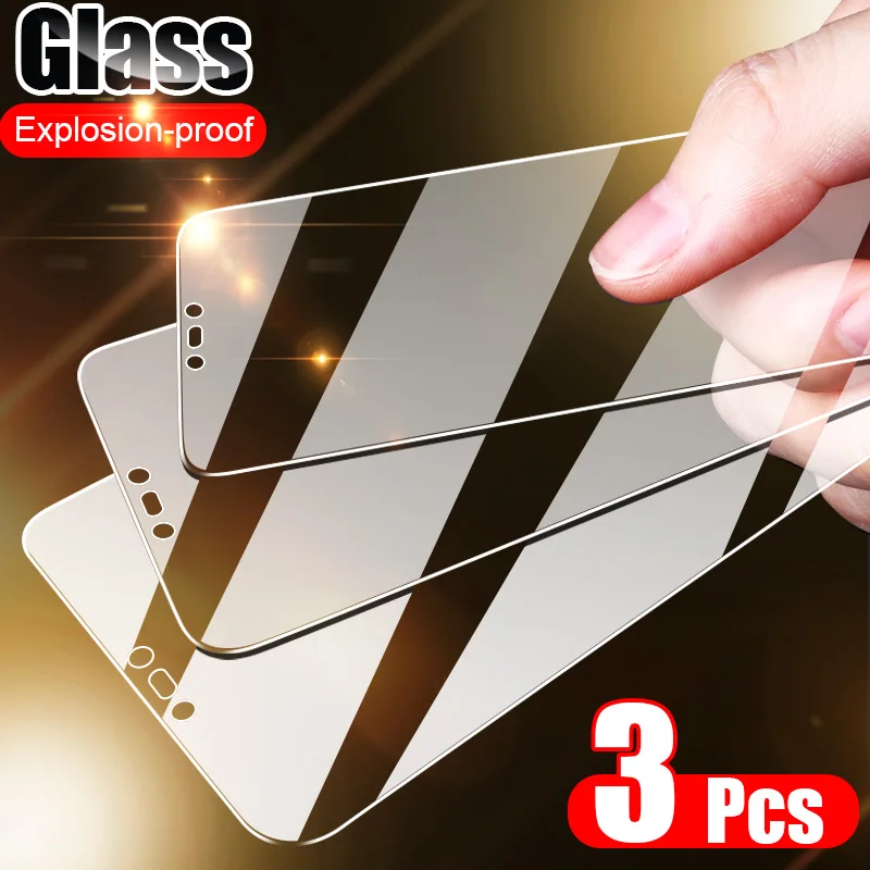 

ZNP 3Pcs Full Cover Tempered Glass For Samsung Galaxy A6 A8 J4 J6 Plus Screen Protector For Samsung A7 A9 2018 Protective Glass