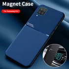Матовый кожаный магнитный чехол-держатель для телефона Samsung Galaxy A12 a 12