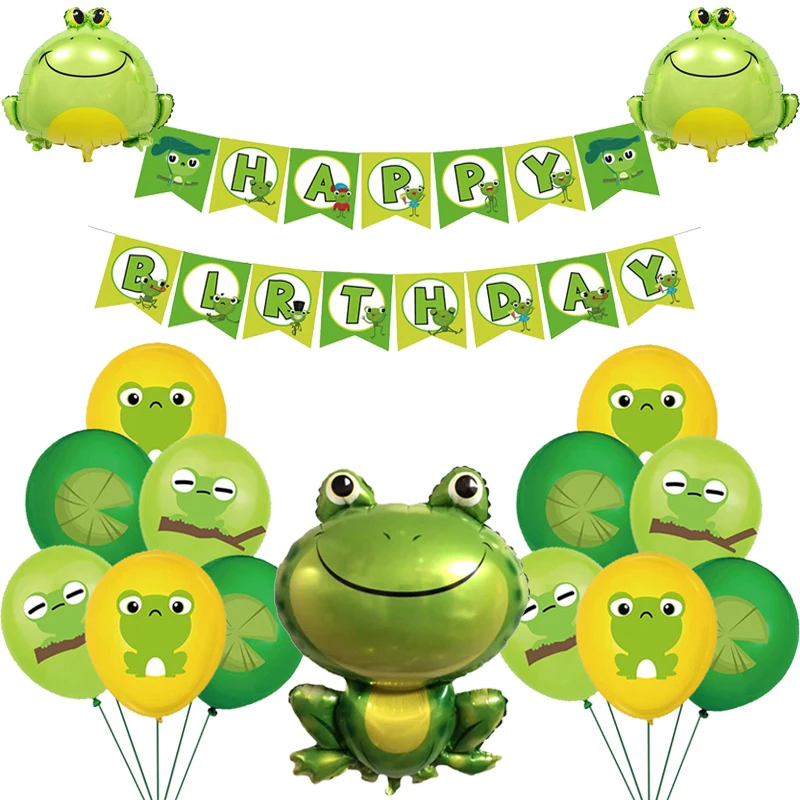 Воздушные шары из фольги в виде лягушки