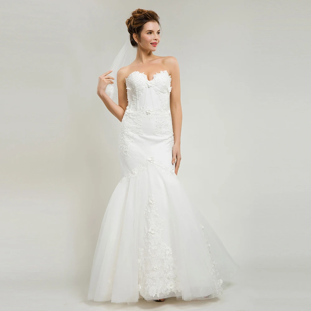 

Роскошные свадебные платья-русалки со стразами, свадебные платья с лямкой в несколько рядов, юбка из органзы