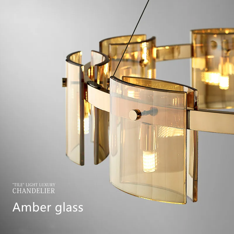 Роскошная люстра серого цвета Smokey светильник из стекла для украшения гостиной