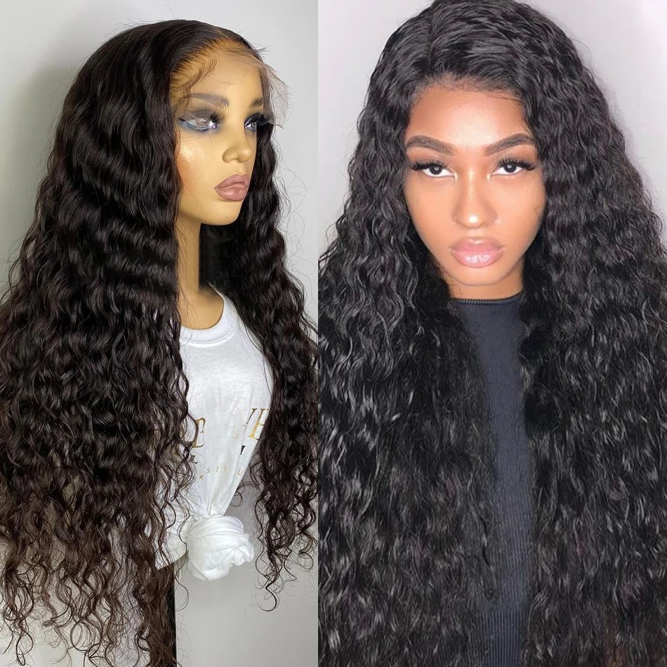 

22 24 26 Inches Kinky Curly Black 13x4Human Hair Wigs For Woman With Babyhair 5x5PU Pre-Plucked Brazilian Can Dye Permed Daily
