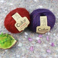 50g mohair line hand woven fine angola plush fine color segment wool