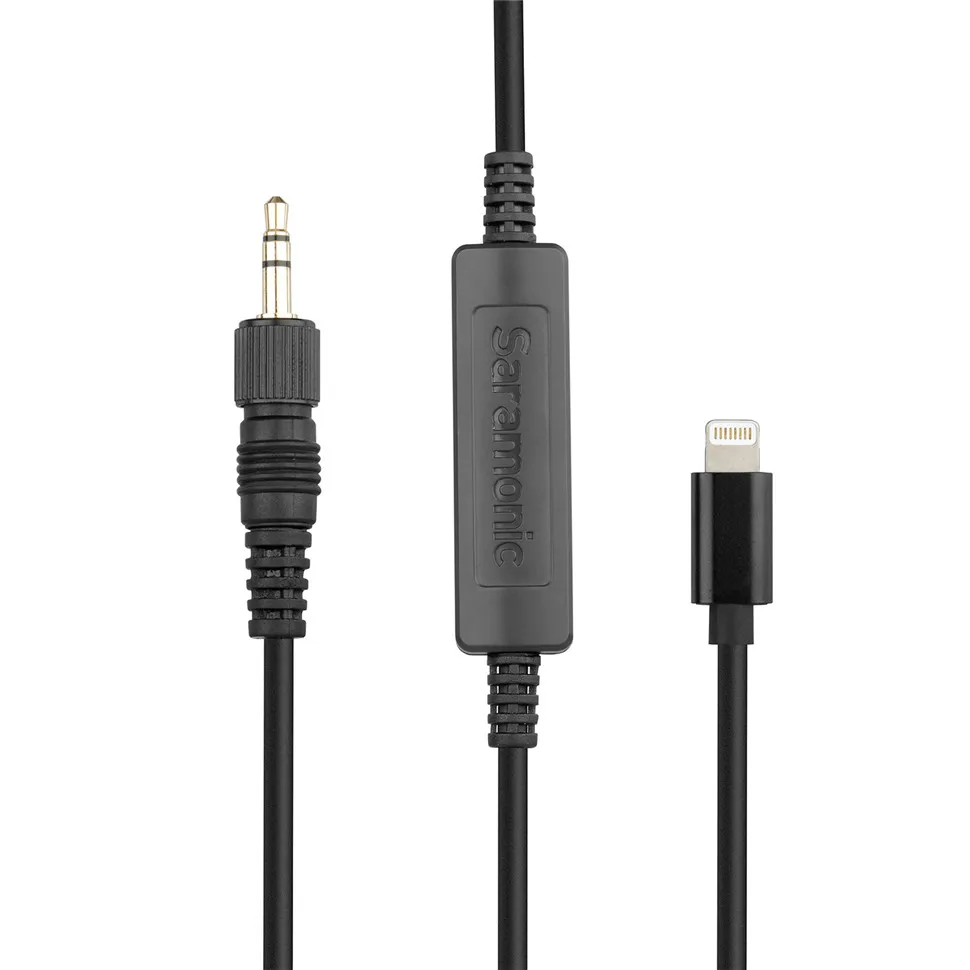 

Saramonic LC-C35 Output Cable Locking 3.5mm Male Connector to Apple Certified Lightning for iOS Device Vlog Film Making Shoot