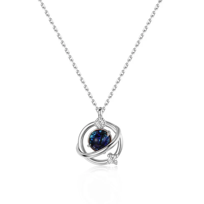 

Small luxury rose gold inlaid diamond clavicle chain temperament net red gift