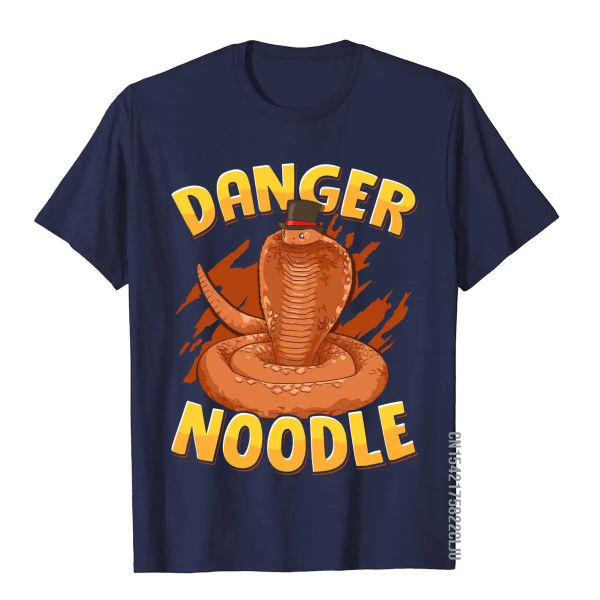 Забавная Милая футболка опасная лапша со змеиным верхом и шляпкой с мемом