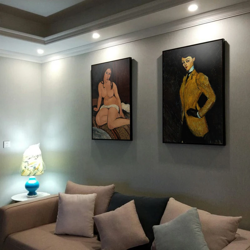 Художественная зона Modigliani настенная живопись Европейский стиль обнаженная