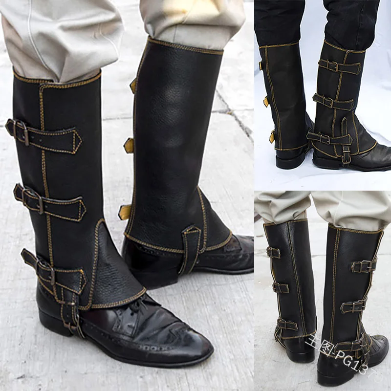 Стимпанк викингов кожаные браслеты средневековый Ретро ремень пряжка