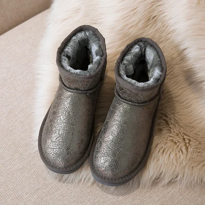 Женская обувь зимние ботинки женские короткие взрывные трещины толстые