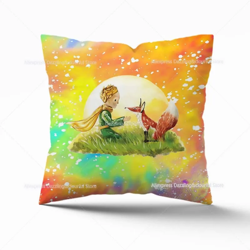 

Cute Cartoon The Little Prince Print Pillow Case 45cm No Pillow Insert Kids Gift Living Room Pillowcovers Sofa/Bed Cushion Cover