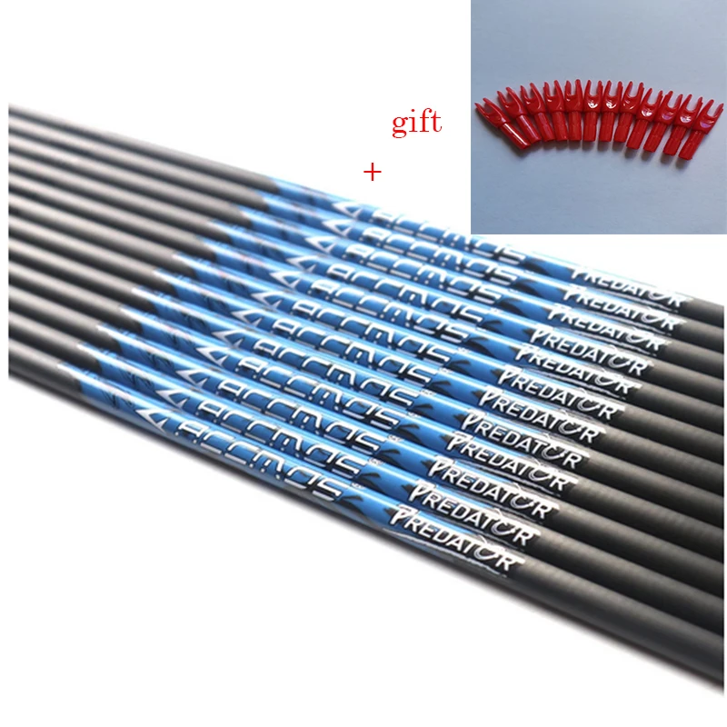 

12 шт. ID 4,2 мм 30 дюймов позвоночника 300/350/400/ 500 / 600 /700/800/900/1000 чистый углерод стрелка вал стрелка аксессуар для Стрела "сделай сам"