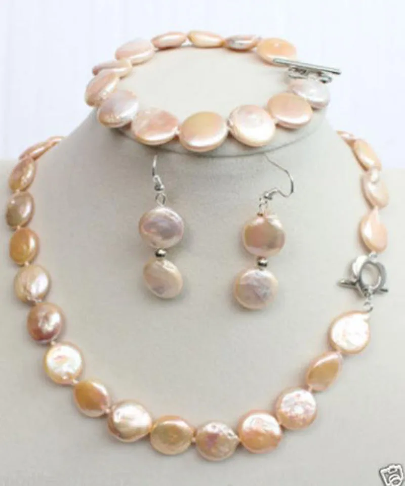 Бесплатная доставка оптовая цена + 11 ~ 12 мм пресноводная розовая монета жемчужные