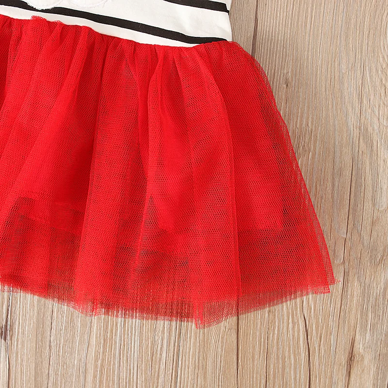 

Girls Dress 2020 Christmas Clothing for Baby Girls Print Santa Claus Striped Cotton Long Sleeve Top and Scarf 2 Pcs Cute Fashion