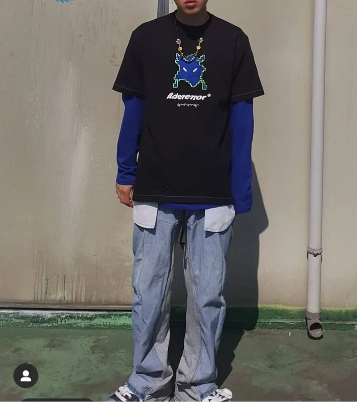 

High Quality Ader Error Monster Printed T Shirt Men Round Neck Cotton Tees Men Women Couples Ader T-Shirt