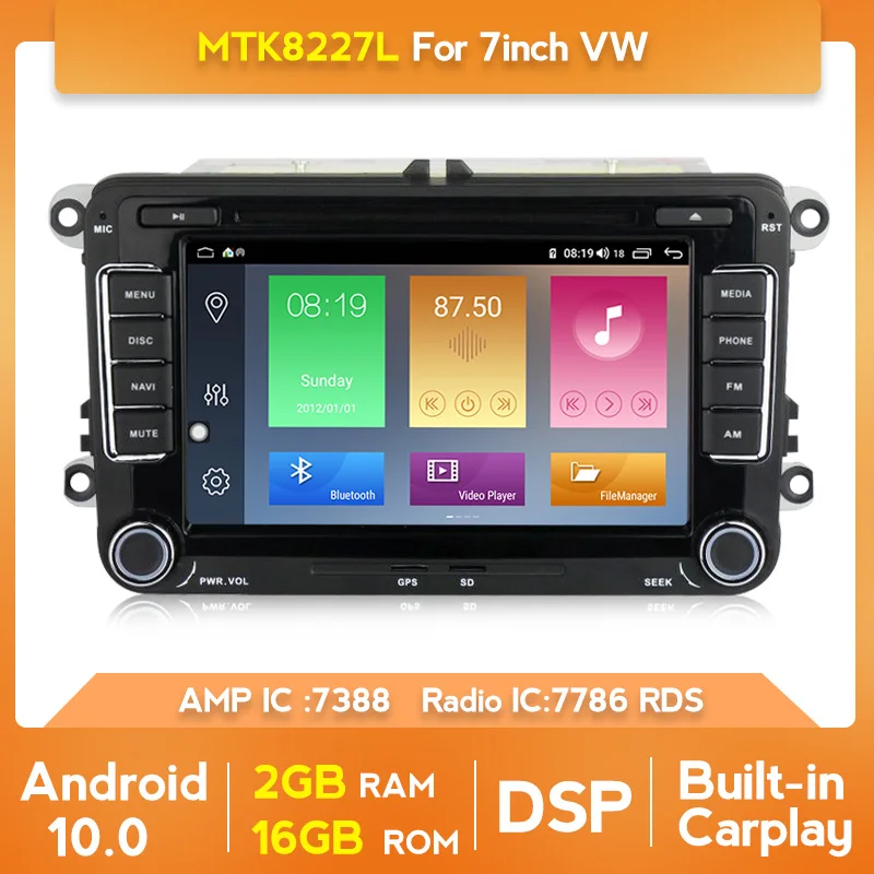 Автомобильный DVD-плеер с кнопкой для VW/Volkswagen/Golf/Passat/b7/b6/Skoda/Seat/Octavia/Polo/Tiguan Android DSP |