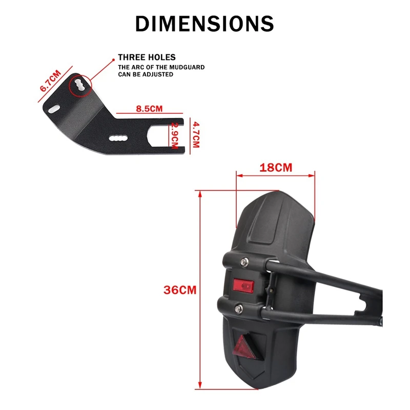

for Loncin Voge 500DS 650DS 500 650 DS Motorcycle Accessories Rear Fender Extender Mudguard Tire Hugger Splash Guard