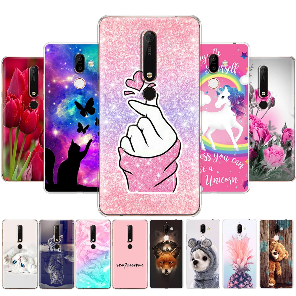 

For Nokia 6 6.1 7 plus 8 9 Case Painted Silicon Soft TPU Back Phone Cover For nokia 6 2018 x5 x6 Full Protection Coque Bumper