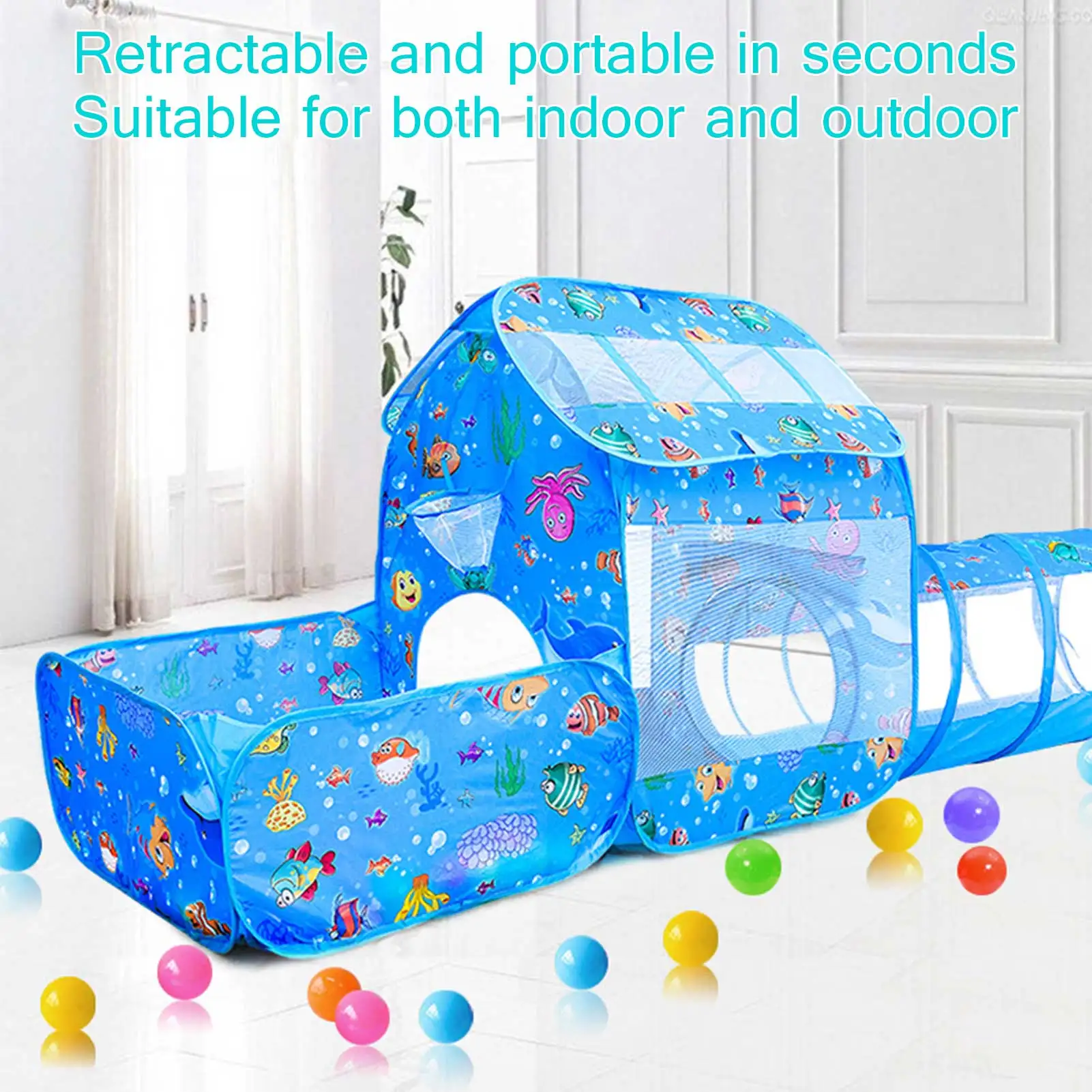 

3 In 1 Portable Baby Playground Playpen For Children Kids Tent Ball Pool Bebe Balls Pit With Tunnel Baby Park Camping Dry Pool