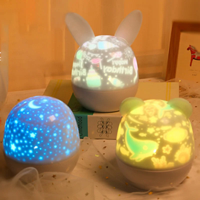 

Hot S 360 Rotation Starry Sky Projector Night Light With Music Box And 6 Projection Films For Kids Bedroom Nursery Decor