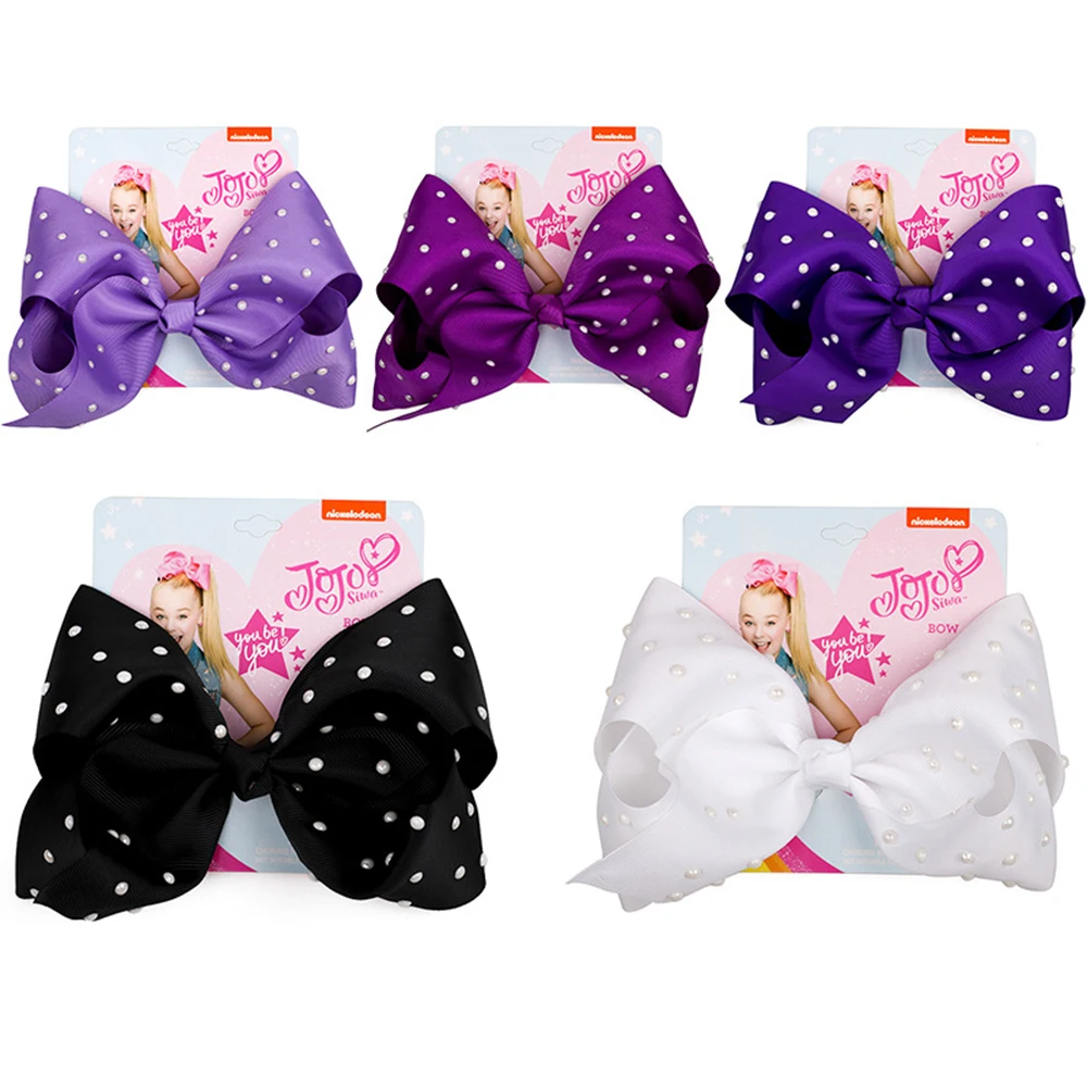 8 дюймов аксессуар для волос девочек бант большой с принтом зажим ручной работы