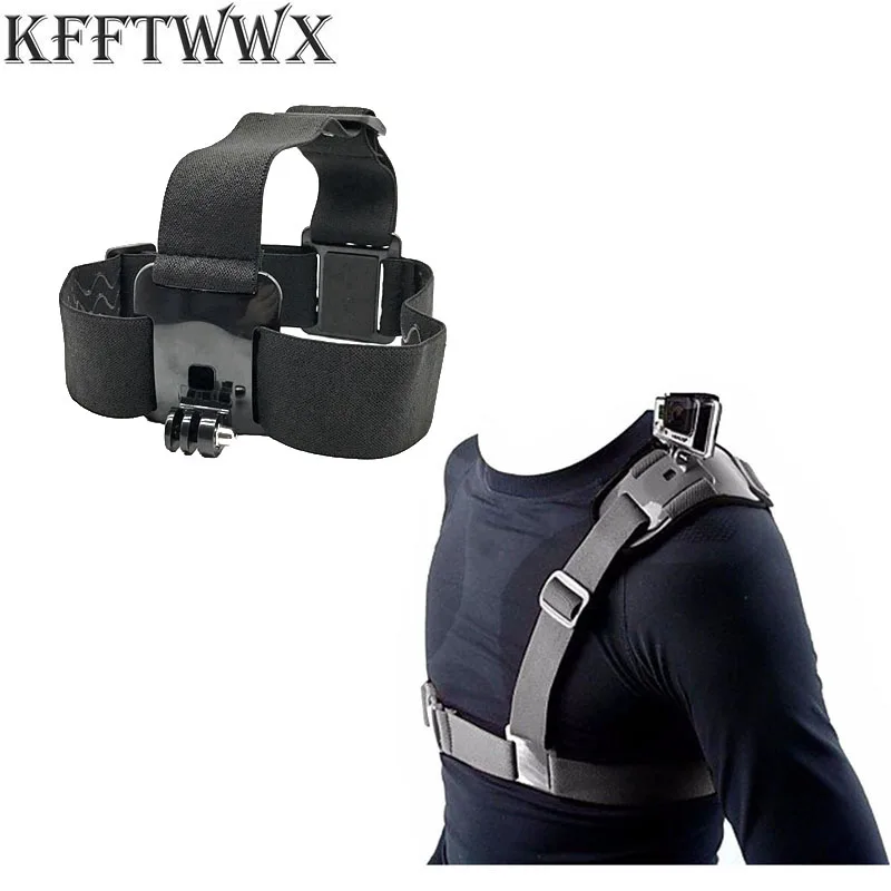 Набор аксессуаров для ремней KFFTWWX, черный ремень на одно плечо для Go pro SJCAM EKEN H9R AKASO, 8 7 6 5 4