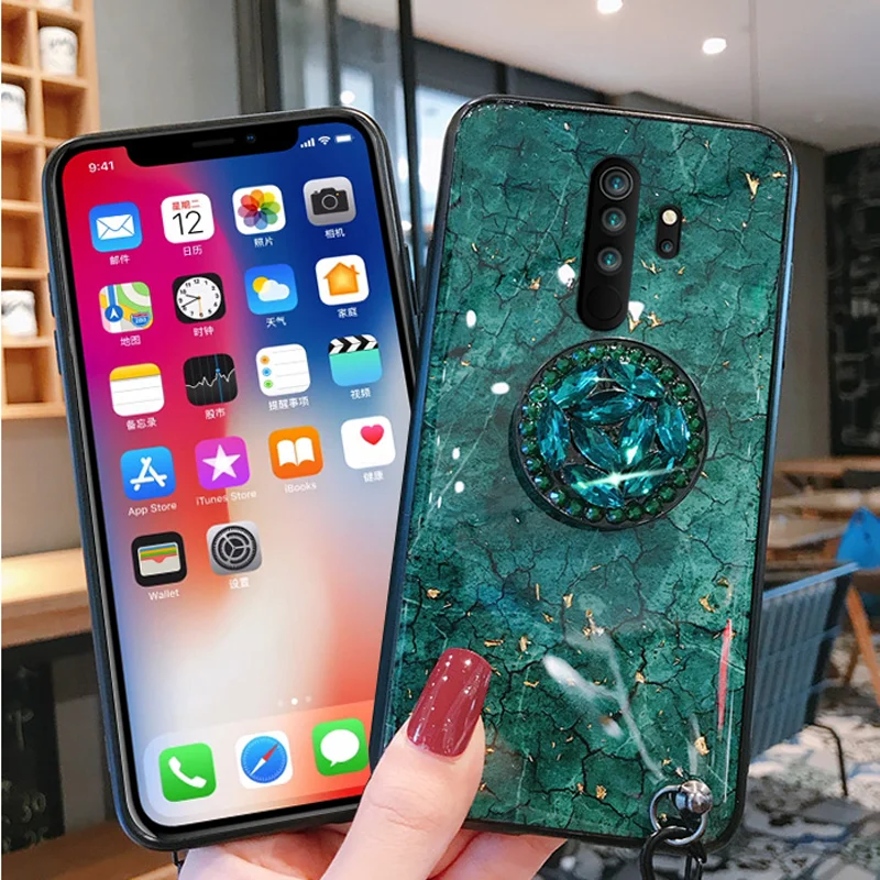 mobile phone case for xiaomi poco x3 nfc m3 f2 10t 9t note 10 pro lite 9se redmi 9a 9c 8a note 9s 8t 9 8 pro marble glitter case free global shipping