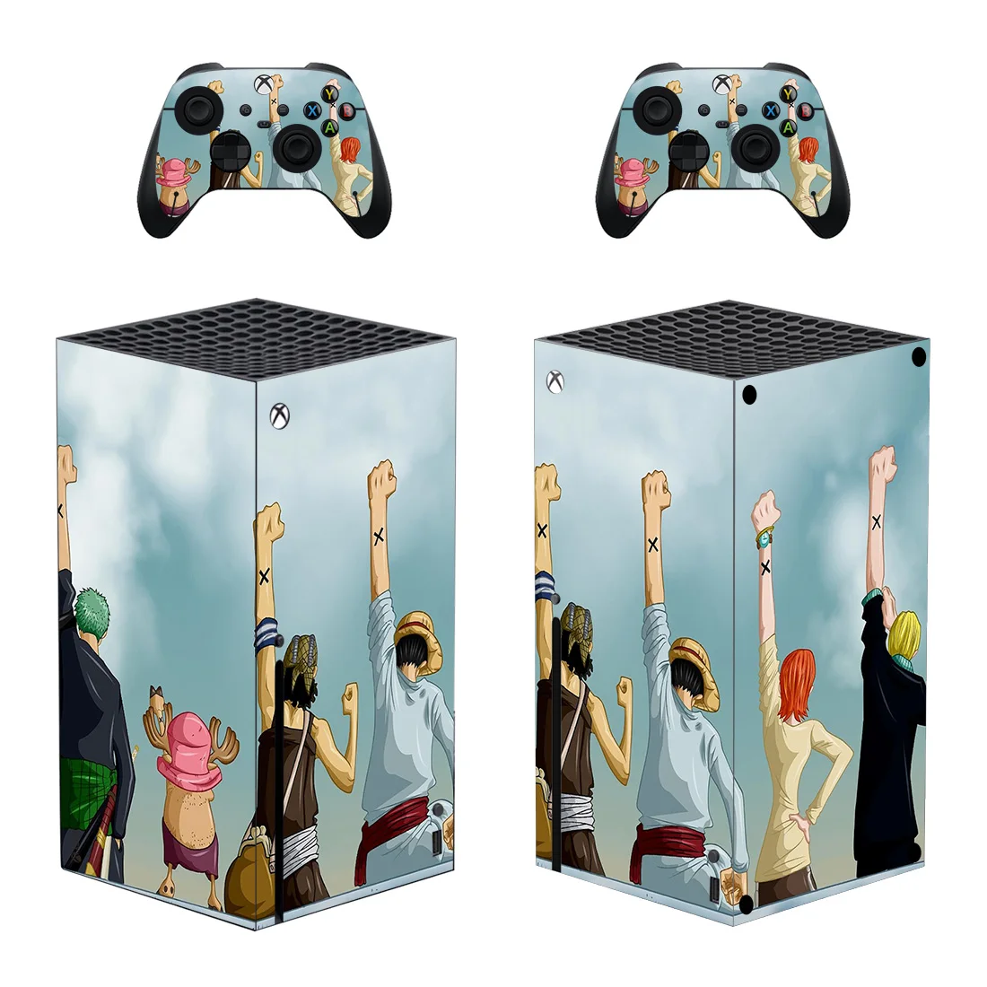 

Стикеры для консоли и 2 контроллеров, стиль 1