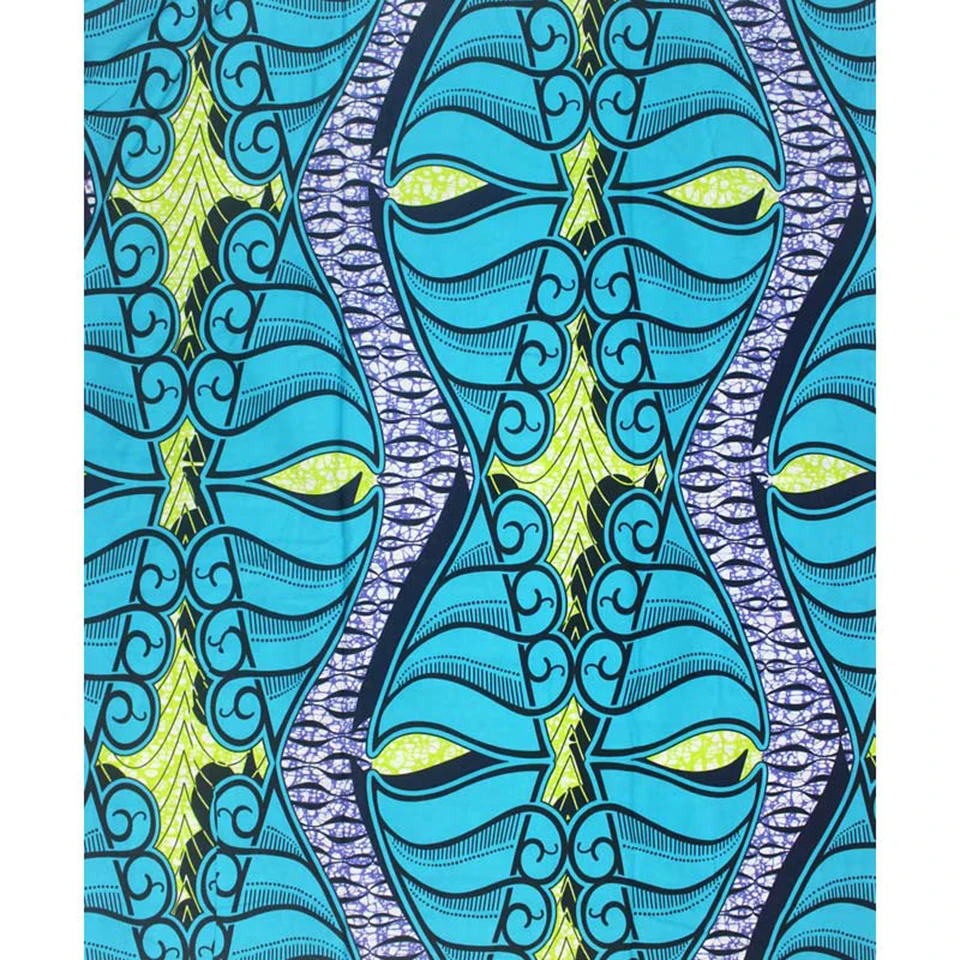 

Latest African Fabric Ankara Wax Textile/Kitenge/Pagnes for African dress 100% Cotton 6 yards YBGSW-131