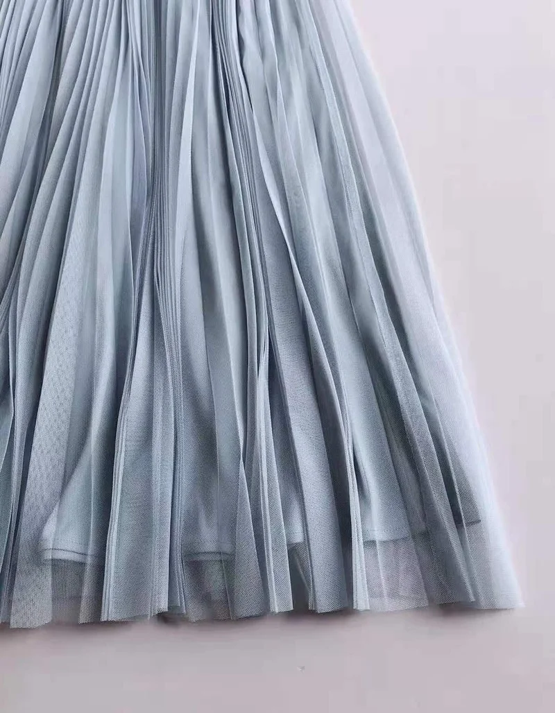 

Pure Color Yarn Women Skirt
