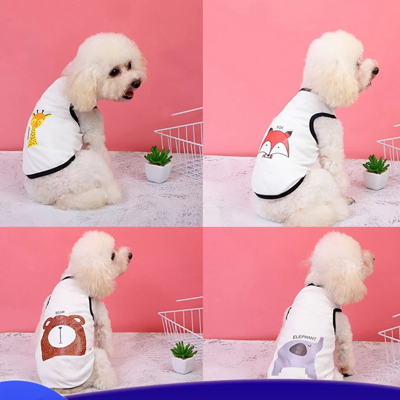 Милый мультяшный телефон жилет для маленьких собак Shih Tzu рубашки Мопсов оптовая