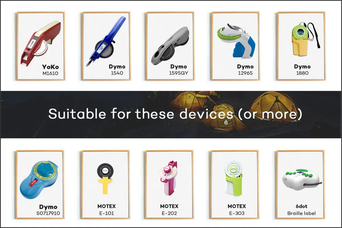 Лента этикеток с 3D тиснением красный и розовый цвета совместимый Dymo 1610 12965 1880