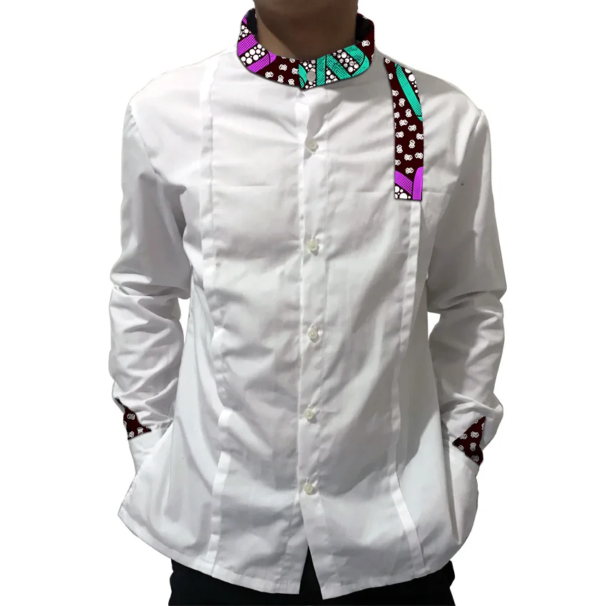 Мужская рубашка с Африканским принтом Дашики мужские зеленые/Восковые рубашки в