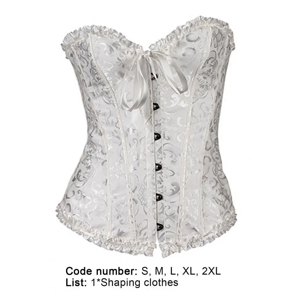 

Women Corset Top Sexy Lace Bustiers Boned Waist Body Shaping Steampunk Overbust Lingerie Brocade Vintage Sheath Gothic Shapewear