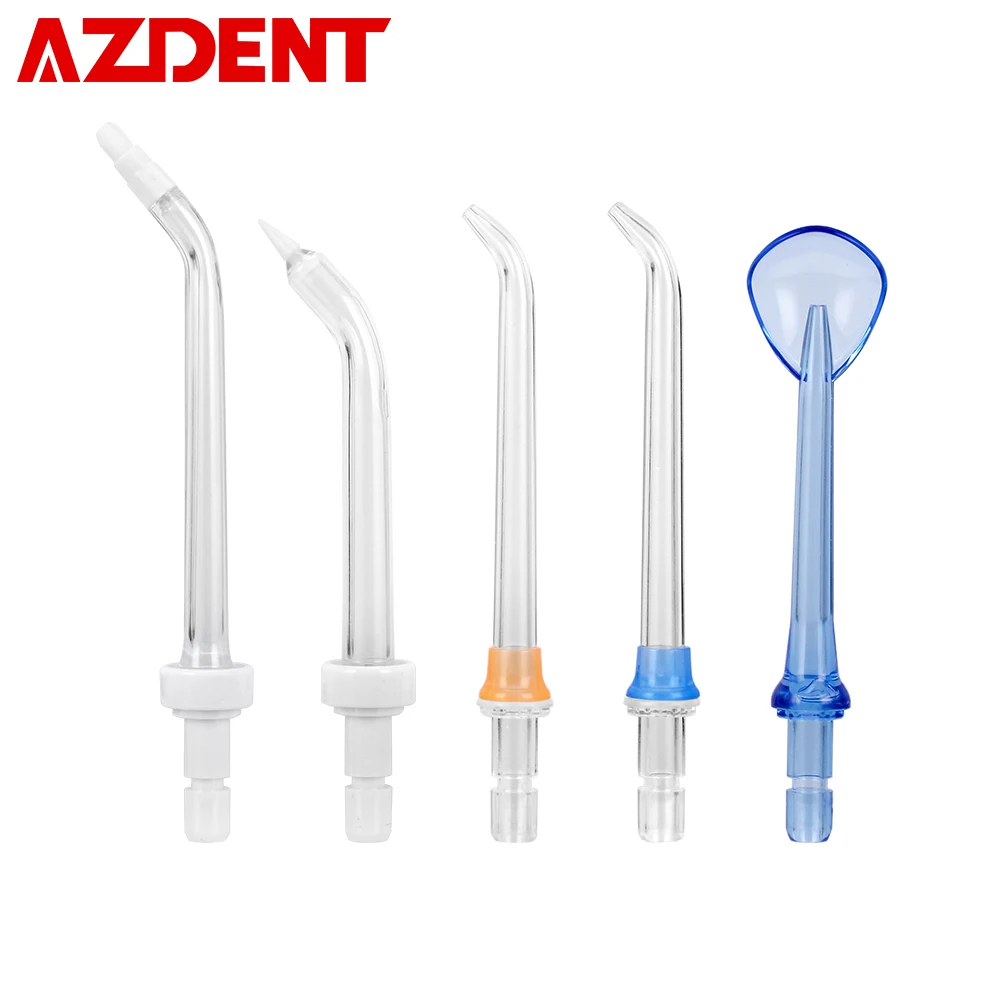 AZDENT Replacement Nozzles for HF-5/6 Oral Irrigator 3 Modes Cordless Oral Jet Irrigator Portable Water Dental Flosser Accessory