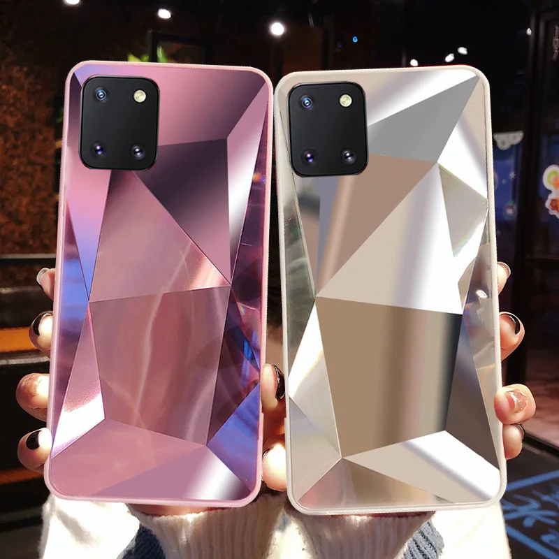 Зеркальный чехол с геометрическим рисунком для Samsung Galaxy A53 A73 A52 A72 S20FE S20 S21 S22 Plus Note 20