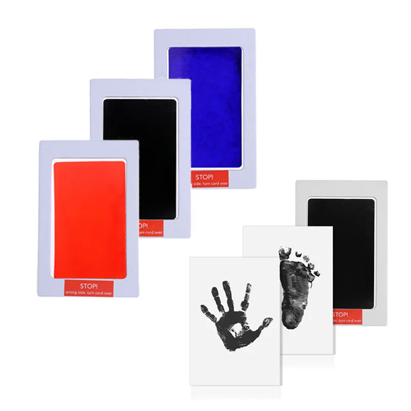 Уход за ребенком нетоксичный новорожденный Handprint Набор для отпечатка ступней сувениры литье родитель-ребенок рука Inkpad водяной знак Младенческая глиняная игрушка