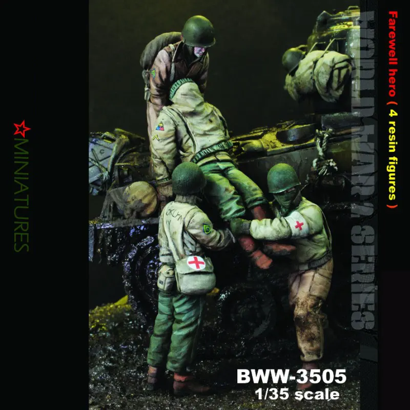 1/35 масштаб Вьетнамская война армия США медицинские спасательные 4 солдаты