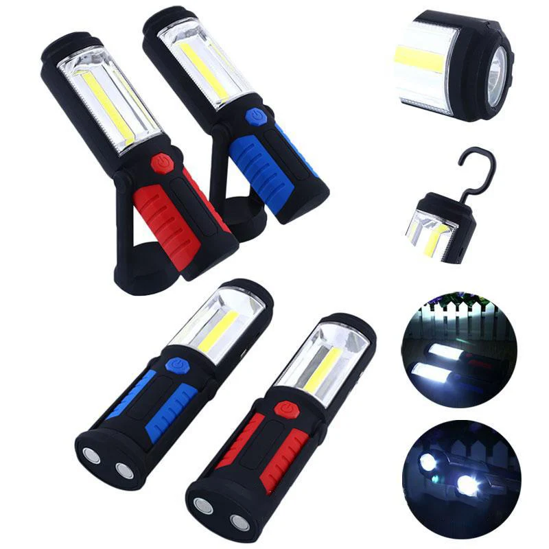 2Pcs Handheld Rechargeable LED Lamp 3W Torch with Magnet for Outdoor Camping ENA88 | Спорт и развлечения