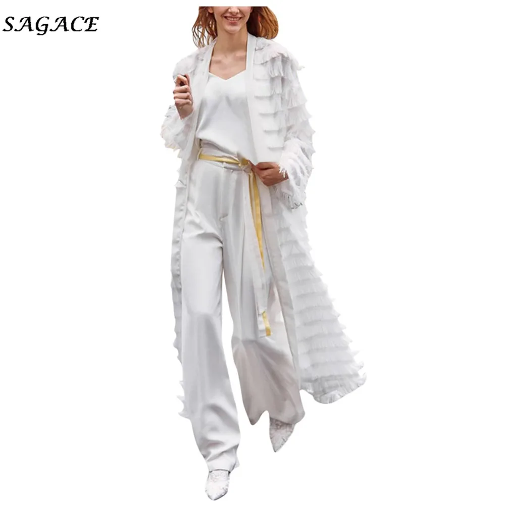 Женское пальто Sagace однотонное повседневное Свободное с v образным вырезом и