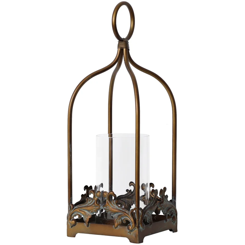 Роскошные металлические подсвечники в промышленном стиле стеклянный подсвечник