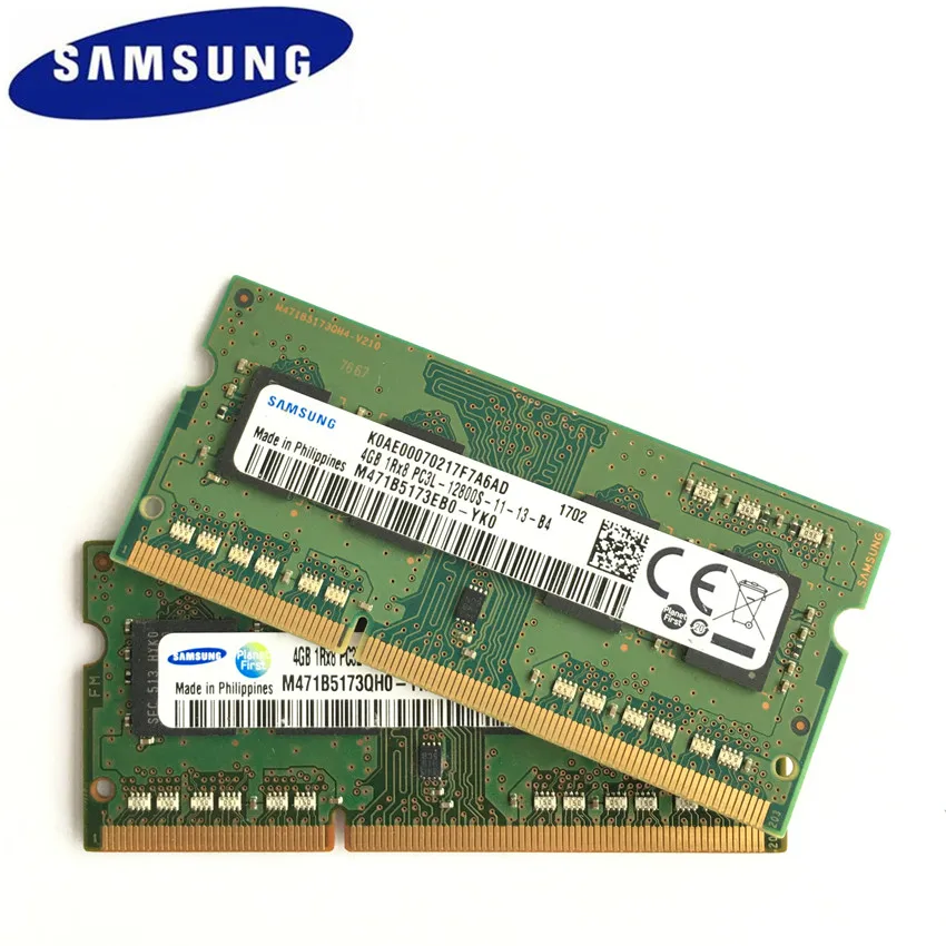 Модуль памяти для ноутбука SAMSUNG SODIMM RAM 8 Гб (2pcsX4GB) 1Rx8 DDR3 1600 МГц 4 ГБ 4G PC3L 12800S