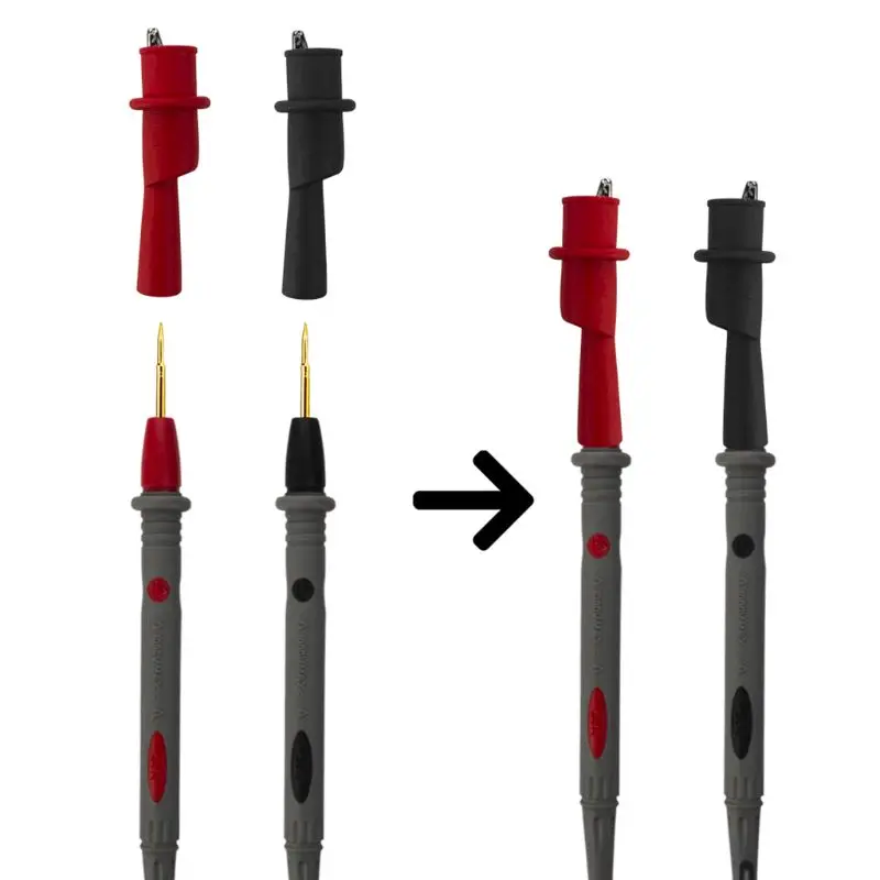 Универсальный мультиметр тестовые наконечники с чипами аллигатора тестовый er